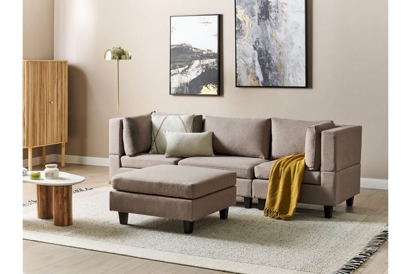 Buck Modulsofa 3-personers - Brun/Sort - Møbler - Sofaer - Modulsofaer - Komplet modulsofa