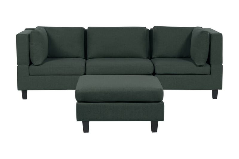 Buck Modulsofa 3-personers - Grøn/Sort - Møbler - Sofaer - Modulsofaer - Komplet modulsofa