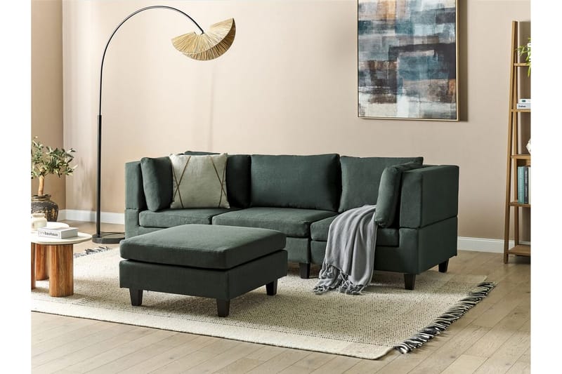 Buck Modulsofa 3-personers - Grøn/Sort - Møbler - Sofaer - Modulsofaer - Komplet modulsofa