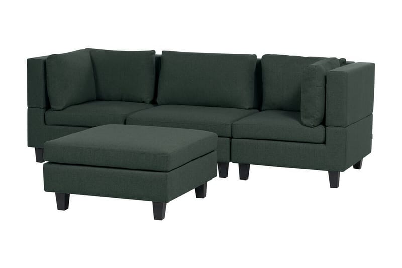 Buck Modulsofa 3-personers - Grøn/Sort - Møbler - Sofaer - Modulsofaer - Komplet modulsofa