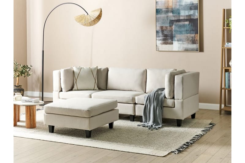 Buck Modulsofa 3-personers - Beige/Sort - Møbler - Sofaer - Modulsofaer - Komplet modulsofa