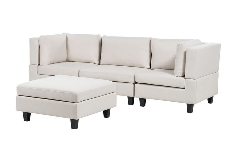 Buck Modulsofa 3-personers - Beige/Sort - Møbler - Sofaer - Modulsofaer - Komplet modulsofa