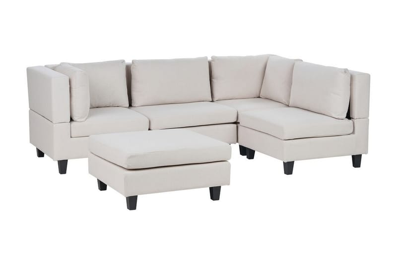 Buck Modulsofa 4-personers - Beige/Sort - Møbler - Sofaer - Modulsofaer - Komplet modulsofa