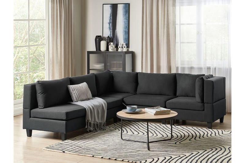 Buck Modulsofa 5-personers - Sort - Møbler - Sofaer - Modulsofaer - Komplet modulsofa