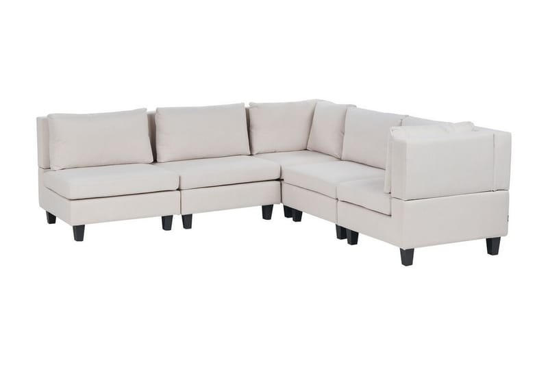 Buck Modulsofa 5-personers - Beige/Sort - Møbler - Sofaer - Modulsofaer - Komplet modulsofa