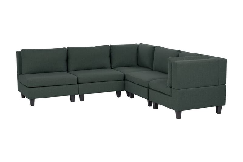 Buck Modulsofa 5-personers - Grøn/Sort - Møbler - Sofaer - Modulsofaer - Komplet modulsofa