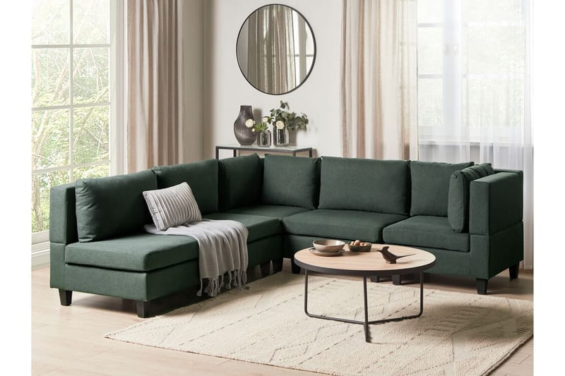 Buck Modulsofa 5-personers - Grøn/Sort - Møbler - Sofaer - Modulsofaer - Komplet modulsofa