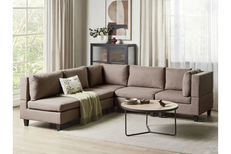 Buck Modulsofa 5-personers - Brun/Sort - Møbler - Sofaer - Modulsofaer - Komplet modulsofa