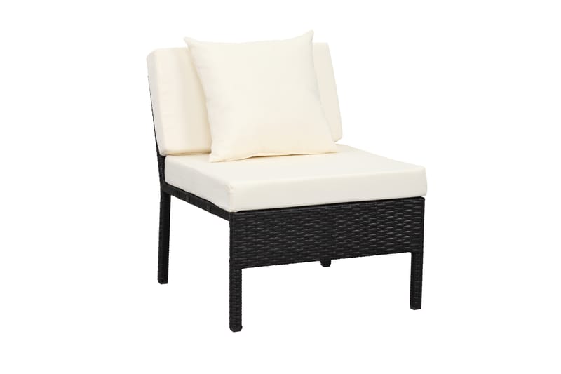 Elba Midtermodul Polyrattan - Sort/Hvid - Møbler - Sofaer - Modulsofaer - Midtermodul