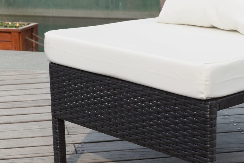 Elba Midtermodul Polyrattan - Sort/Hvid - Møbler - Sofaer - Modulsofaer - Midtermodul