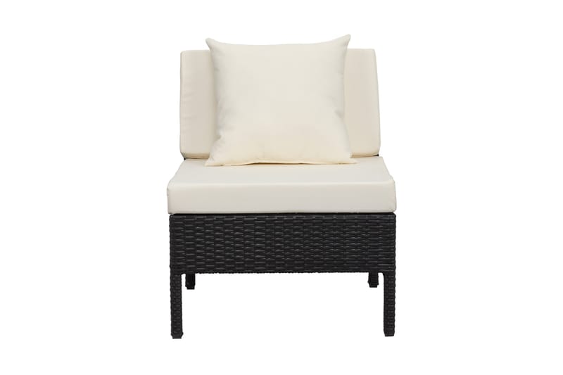 Elba Midtermodul Polyrattan - Sort/Hvid - Møbler - Sofaer - Modulsofaer - Midtermodul