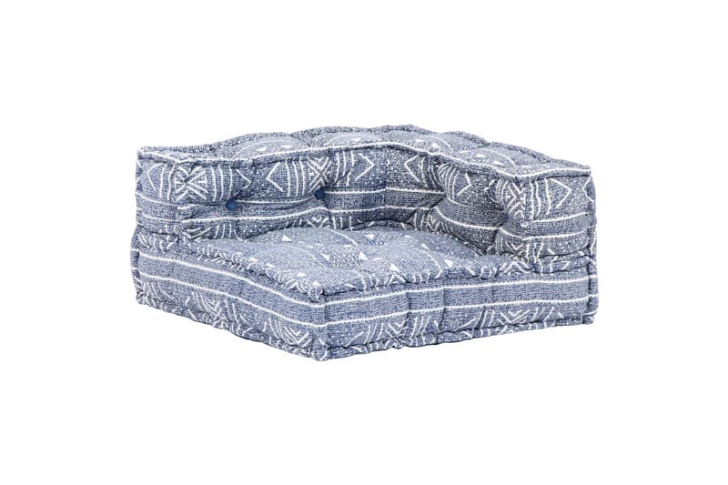 2-Personers Modulsovesofa Stof Patchwork Indigo - Blå - Møbler - Sofaer - Modulsofaer - Komplet modulsofa