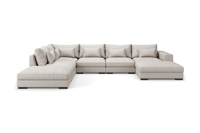 Dubai Stor U-modulsofa med Chaiselong Højre 432 cm - Beige - Møbler - Sofaer - Modulsofaer - Komplet modulsofa