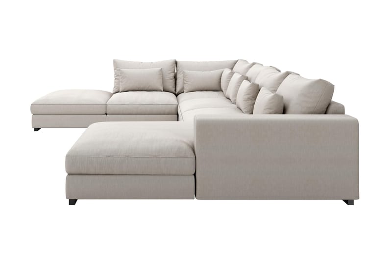 Dubai Stor U-modulsofa med Chaiselong Højre 432 cm - Beige - Møbler - Sofaer - Modulsofaer - Komplet modulsofa