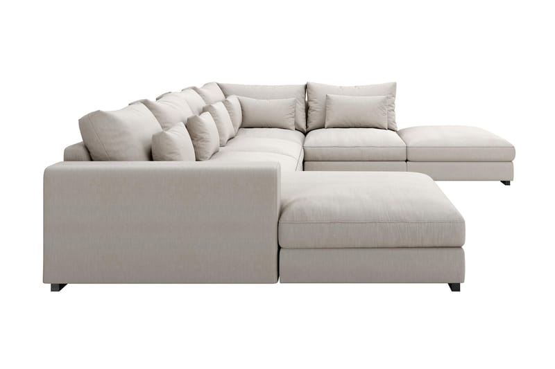 Dubai Stor U-modulsofa med Divan Venstre 432 cm - Beige - Møbler - Sofaer - Modulsofaer - Komplet modulsofa