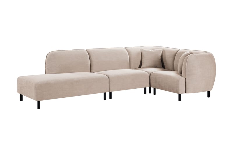 Space 4-Pers. Modulsofa med Chaiselong - Beige - Møbler - Sofaer - Modulsofaer - Komplet modulsofa