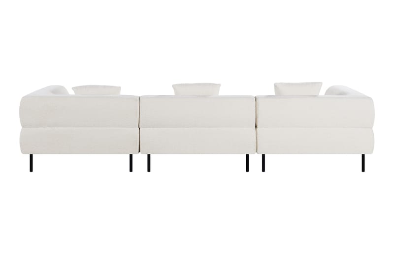 Stratham 3-personers Modulsofa - Hvid Bouclé - Møbler - Sofaer - Modulsofaer - Komplet modulsofa