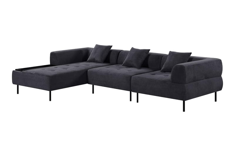 Stratham 3-personers Modulsofa Divan Venstre - Blå - Møbler - Sofaer - Modulsofaer - Komplet modulsofa