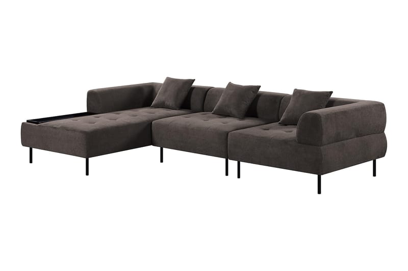 Stratham 3-personers Modulsofa Divan Venstre - Grå - Møbler - Sofaer - Modulsofaer - Komplet modulsofa