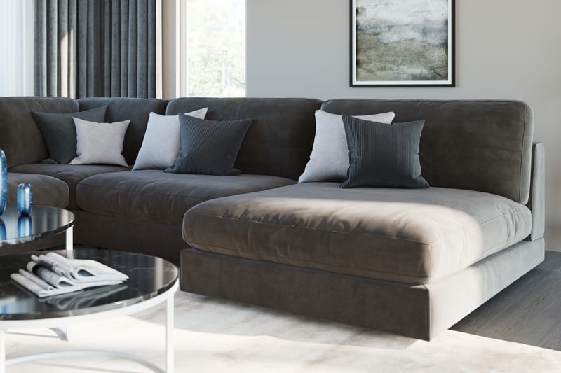 Arken Midtermodul 70 cm Velour - Mørkegrå - Møbler - Sofaer - Modulsofaer - Midtermodul