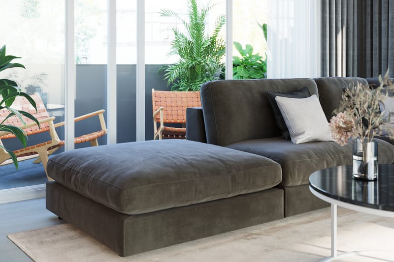 Arken Midtermodul 70 cm Velour - Mørkegrå - Møbler - Sofaer - Modulsofaer - Midtermodul