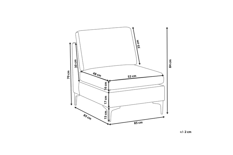 Evja 1-Pers. Modul - Velour/Grøn - Møbler - Sofaer - Modulsofaer - Midtermodul