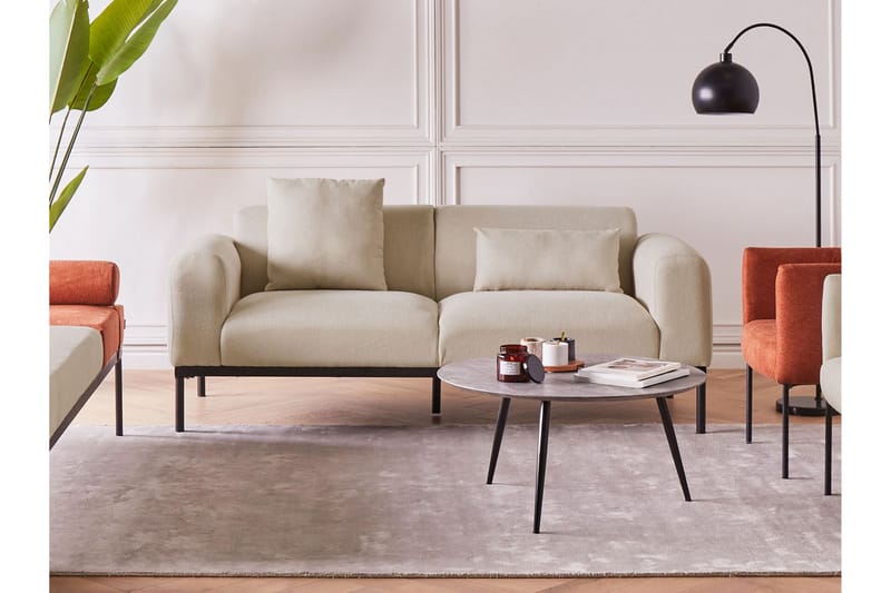 Naklund Sofa 2-personers - Beige/Sort - Møbler - Sofaer - 2 personers sofa