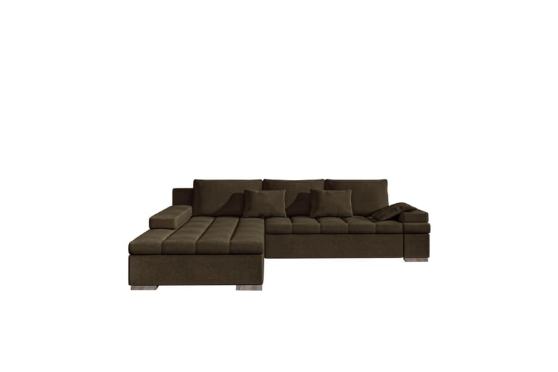 Naoma Sofa med Divan 3-seter - Brun - Møbler - Sofaer - Sofa med chaiselong