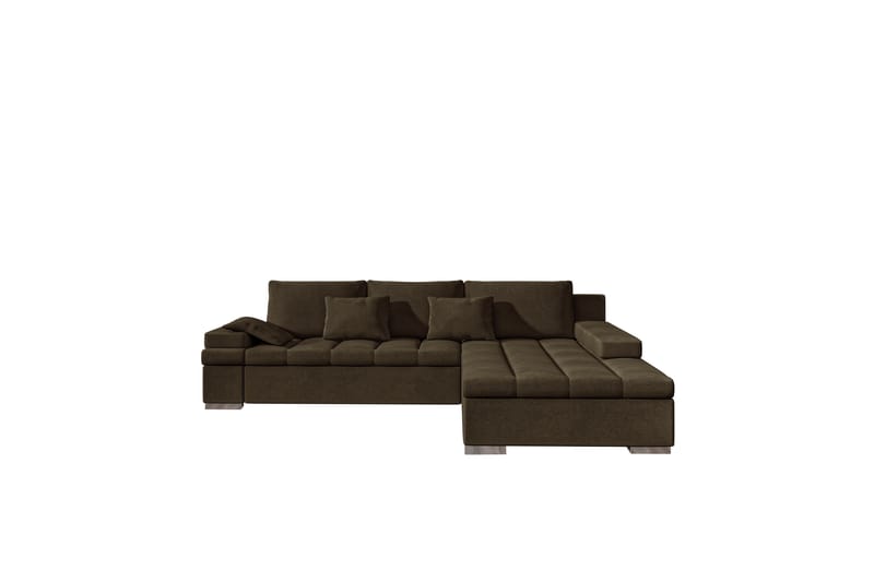 Naoma Sofa med Divan 3-seter - Brun - Møbler - Sofaer - Sofa med chaiselong