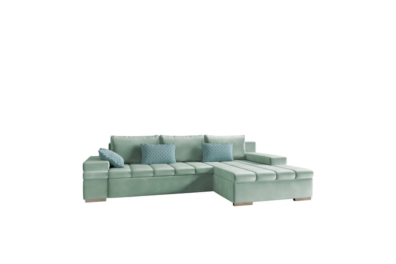 Naoma Sofa med Divan 3-seter - Grøn - Møbler - Sofaer - Sofa med chaiselong