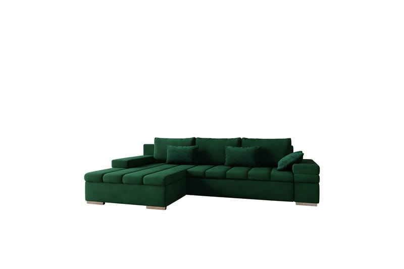 Naoma Sofa med Divan 3-seter - Grøn - Møbler - Sofaer - Sofa med chaiselong