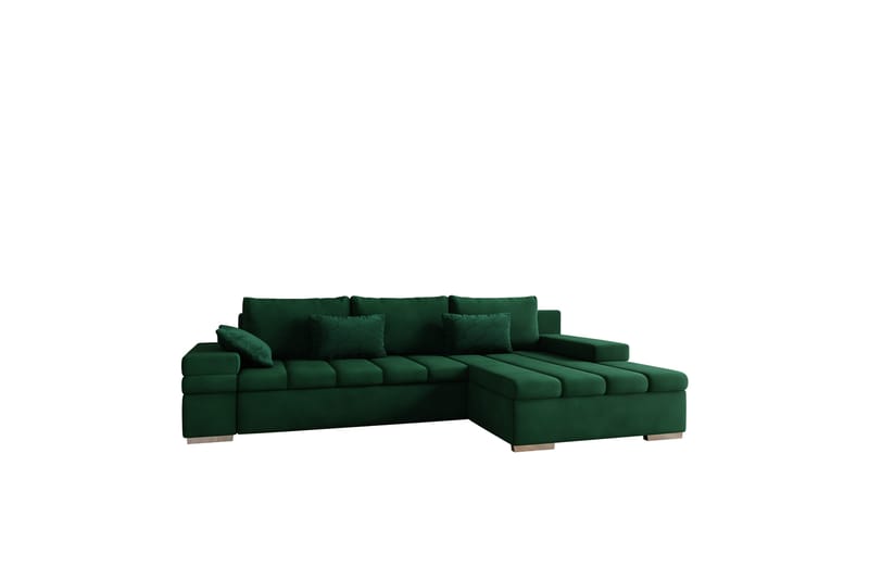 Naoma Sofa med Divan 3-seter - Grøn - Møbler - Sofaer - Sofa med chaiselong