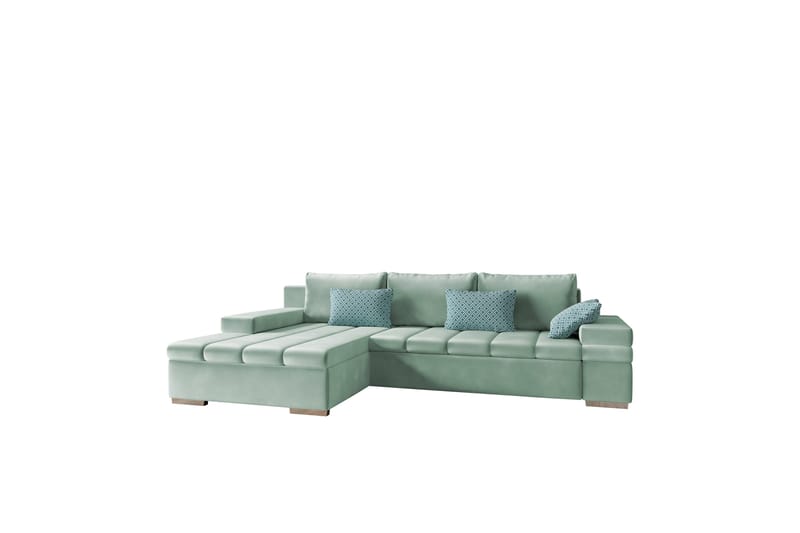 Naoma Sofa med Divan 3-seter - Grøn - Møbler - Sofaer - Sofa med chaiselong