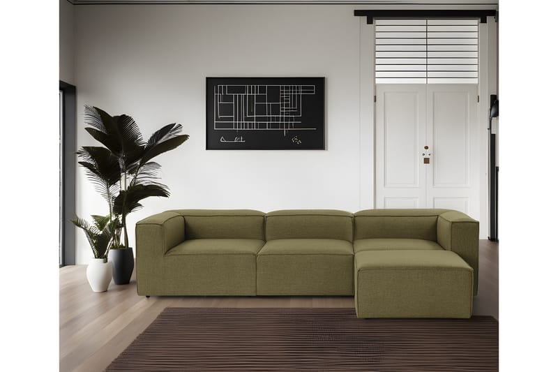 Redlands Sofa med Chaiselong 3-personers - Grøn - Møbler - Sofaer - Sofa med chaiselong