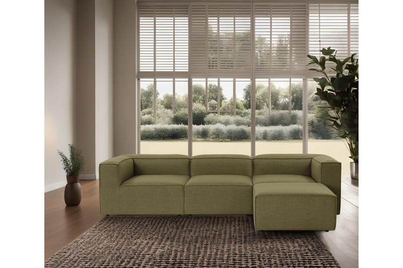 Redlands Sofa med Chaiselong 3-personers - Grøn - Møbler - Sofaer - Sofa med chaiselong