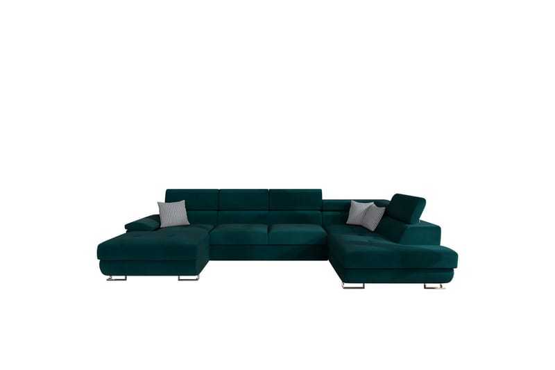 Reginia Sofa med Chaiselong og Divan 4-personers - Grøn - Møbler - Sofaer - U Sofa