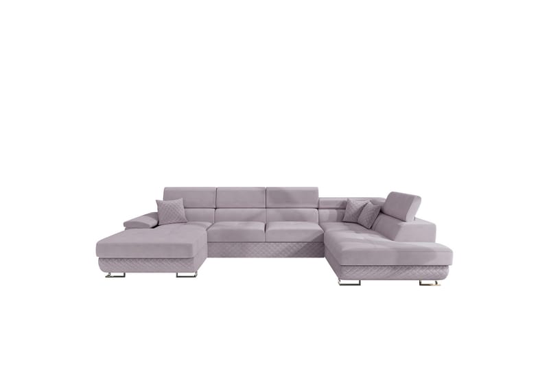 Reginia Sofa med Chaiselong og Divan 4-personers - Lilla - Møbler - Sofaer - U Sofa