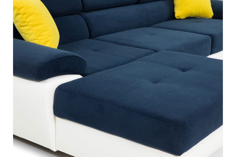 Reginia Sofa med Divan 3-personers - Gul/Hvid - Møbler - Sofaer - Sofa med chaiselong