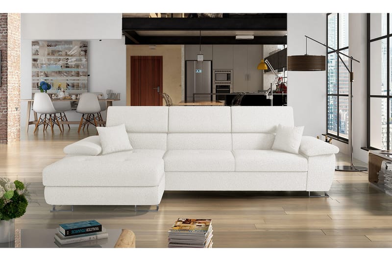 Reginia Sofa med Divan 3-personers - Hvid - Møbler - Sofaer - Sofa med chaiselong