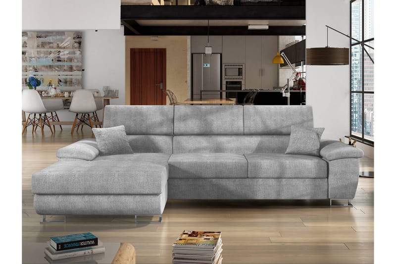 Reginia Sofa med Divan 3-personers - Lys grå - Møbler - Sofaer - Sofa med chaiselong