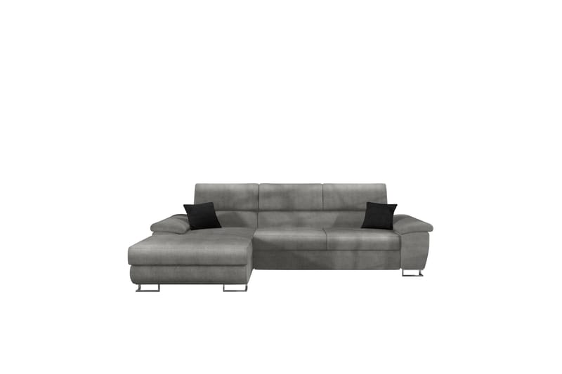 Reginia Sofa med Divan 3-personers - Grå/Sort - Møbler - Sofaer - Sofa med chaiselong