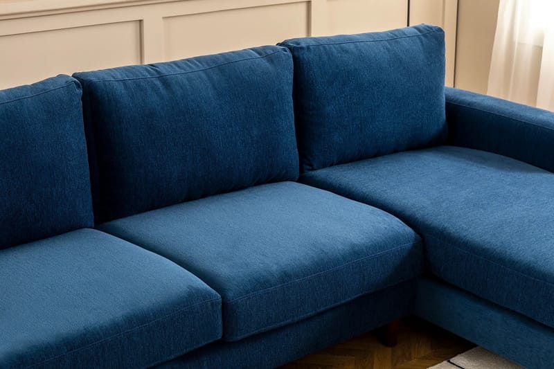 Retzow 4-personers Sofa med Chaiselong - Blå - Møbler - Sofaer - Sofa med chaiselong