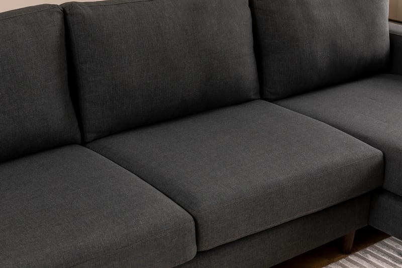 Retzow 4-personers Sofa med Chaiselong - Antracit - Møbler - Sofaer - Sofa med chaiselong