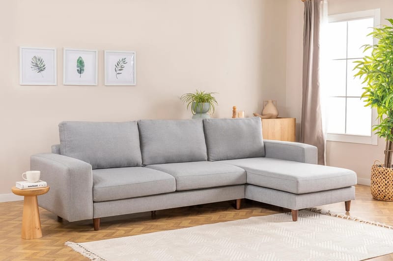 Retzow 4-personers Sofa med Chaiselong - Lysegrå - Møbler - Sofaer - Sofa med chaiselong