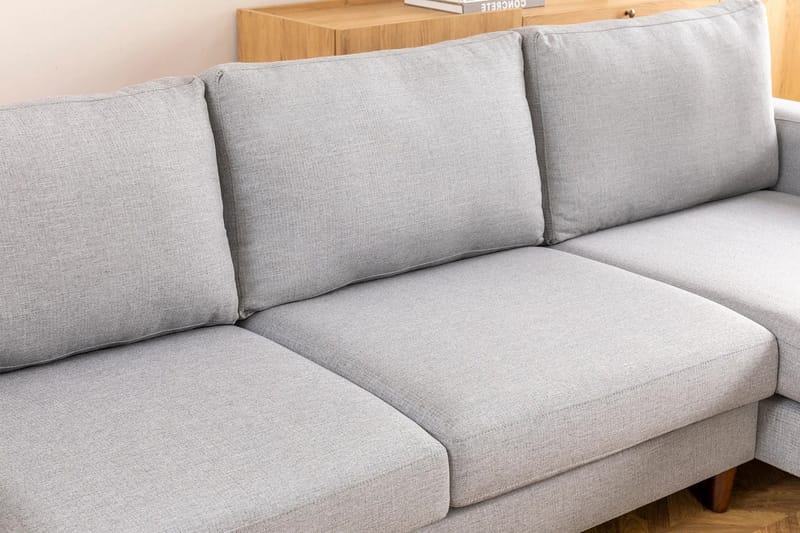 Retzow 4-personers Sofa med Chaiselong - Lysegrå - Møbler - Sofaer - Sofa med chaiselong