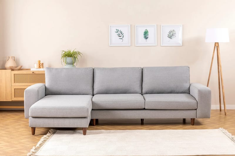 Retzow 4-personers Sofa med Chaiselong - Lysegrå - Møbler - Sofaer - Sofa med chaiselong