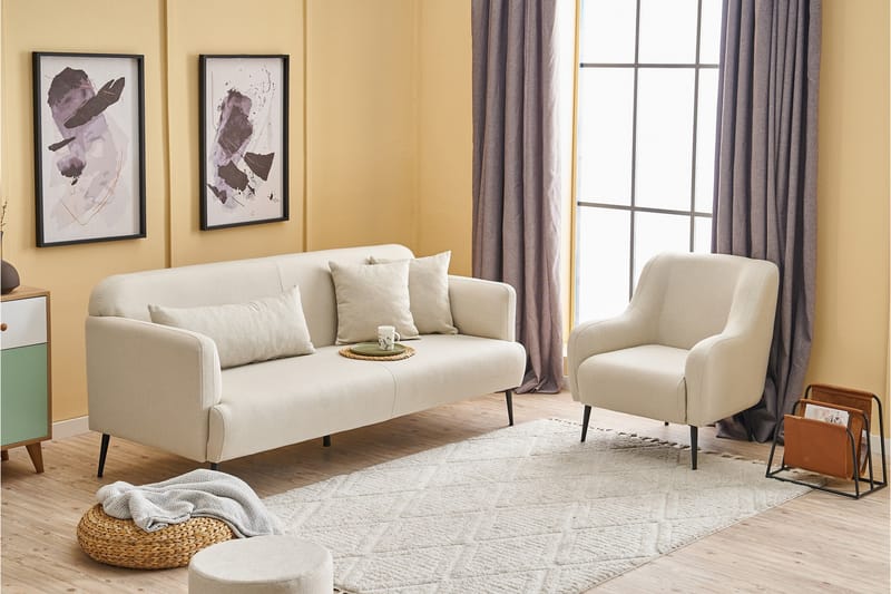 Revos 3-personers Sofa - Creme - Møbler - Sofaer - 3 personers sofa