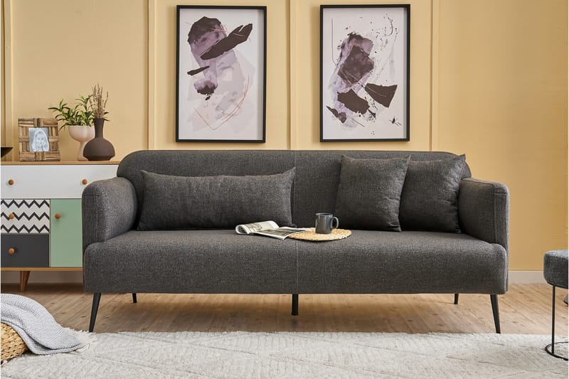 Revos 3-personers Sofa - Antracit - Møbler - Sofaer - 3 personers sofa