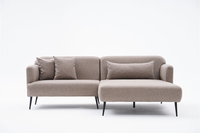 Revos 4-personers Sofa med Chaiselong - Brun - Møbler - Sofaer - Sofa med chaiselong