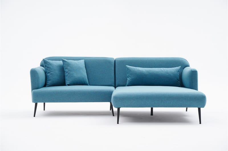 Revos 4-personers Sofa med Chaiselong - Turkis - Møbler - Sofaer - Sofa med chaiselong